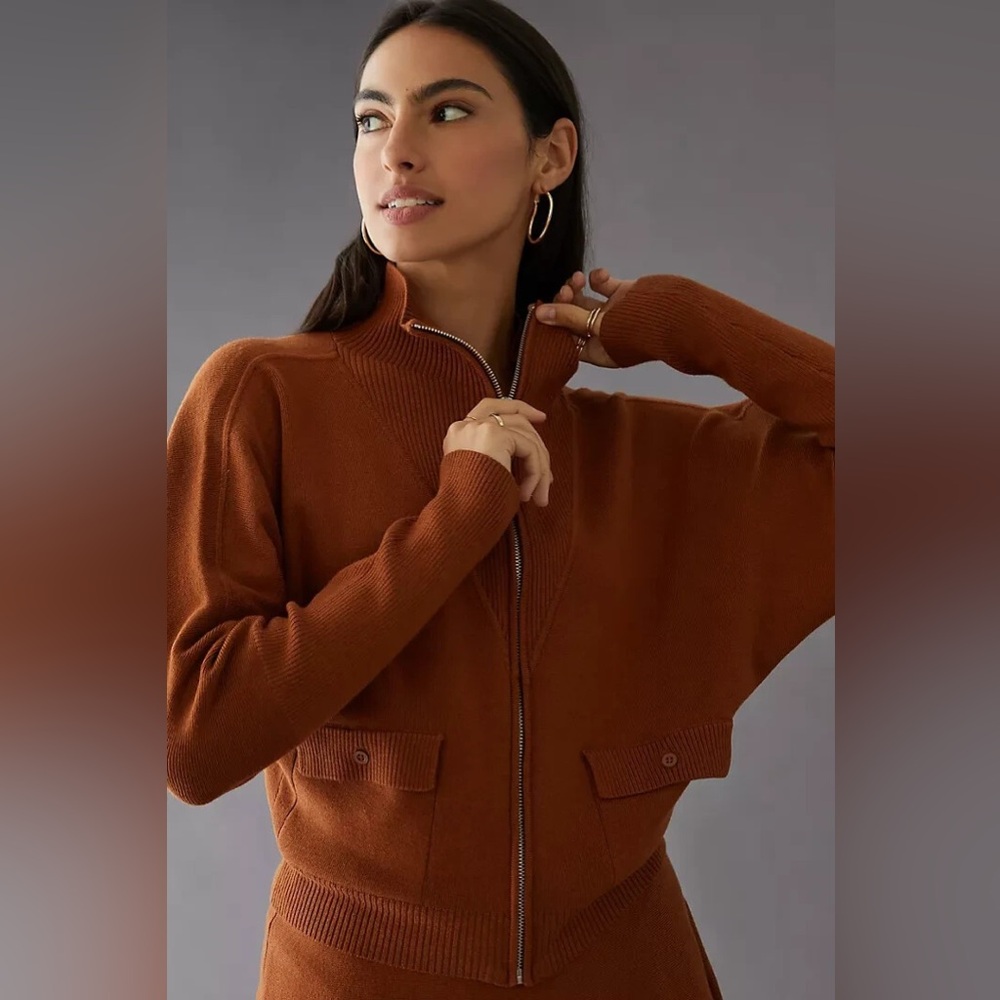 Daily Practice Women's Rust Zip-Up Sweater